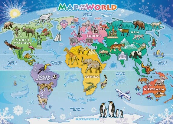 58893 World Map (tray)
