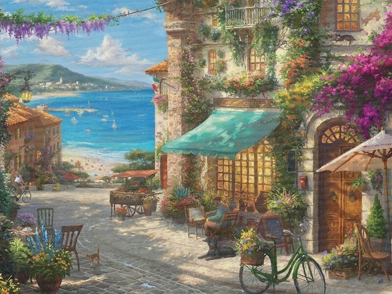 CA-60358 CA PBN (Large): Italian Cafe (Kinkade)