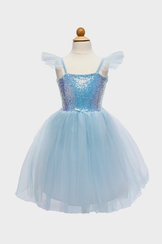 32383 Sequin Princess Dress Blue 3-4
