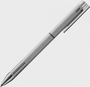 BP/MP LOGO TWIN PEN BRUSHED STEEL (L606)