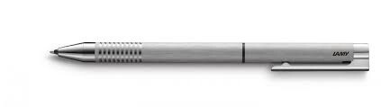 BP/MP LOGO TWIN PEN BRUSHED STEEL (L606)