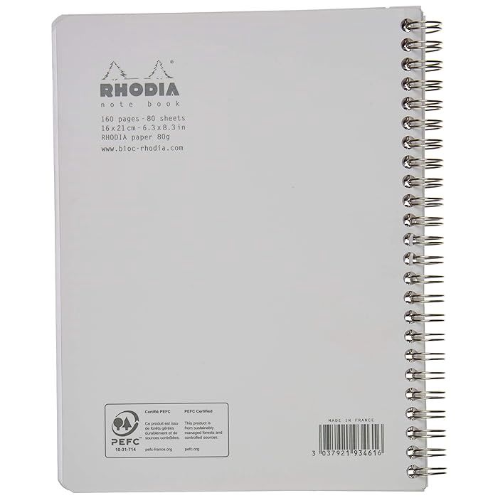Rhodia wirebook Notebook lined6.3x8.3 white
