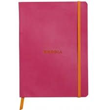 117562 **RHODIARAMA SOFTBACK NOTEBOOK DOT 7.5 x 9.75 RASPB