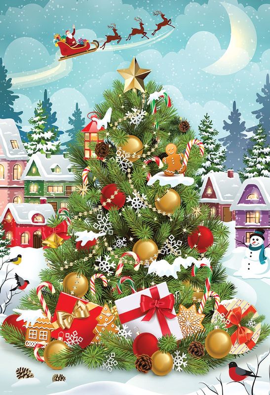 8551-5663 Christmas Tree Tin  550 Shapped Tin