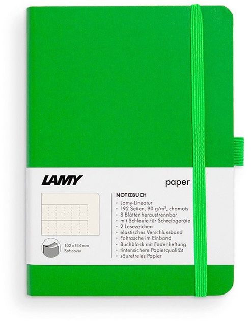 NOTEBOOK B4 SOFT COVER A6 GREEN LB4GR