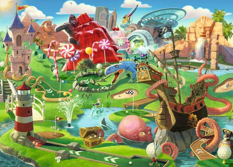 12001002 Putt Putt Paradise 500 pc Large Format