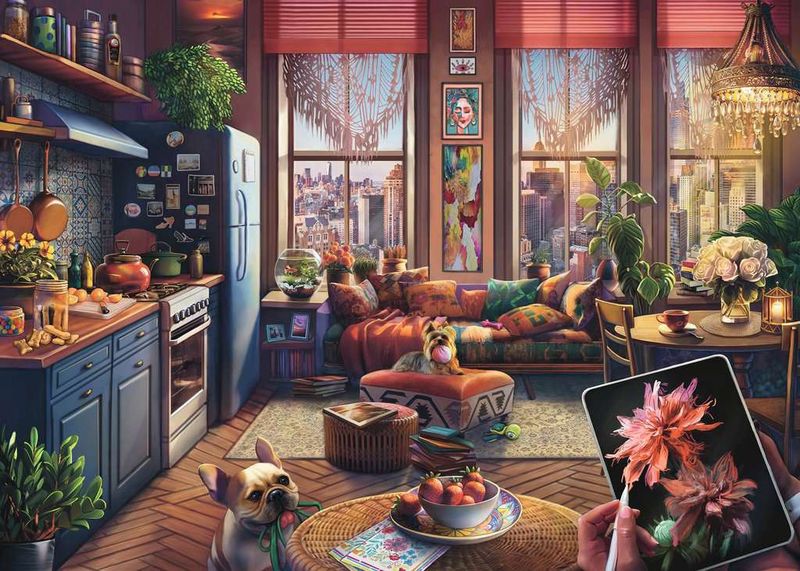 12001025 Cozy BoHo Studio 500 pc Large Format