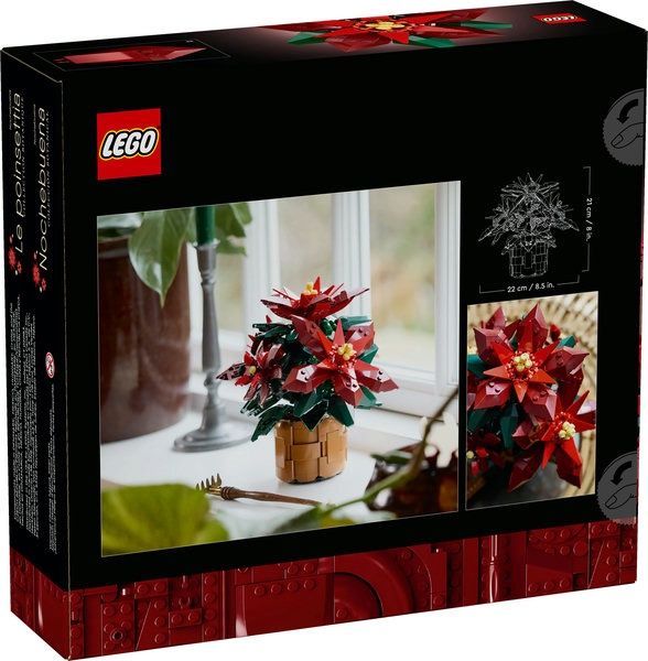10370 Icons Poinsettia Plant Decor Building Set CS PK 3