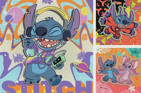 12001070 Stitch 3x49 pc Puzzle
