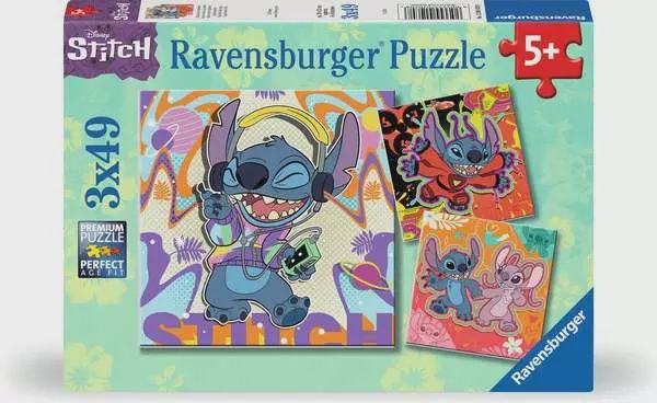 12001070 Stitch 3x49 pc Puzzle