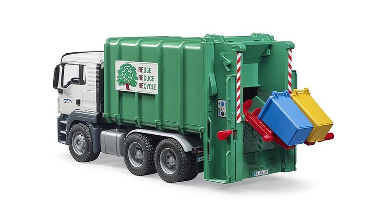 03763 MAN TGS Rear Loading Garbage green
