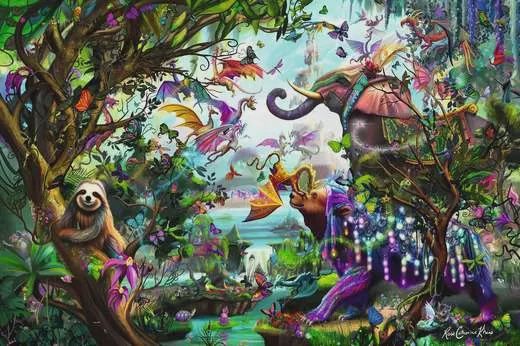 12000812 Tropical Dragons 4000 Pc Puzzle