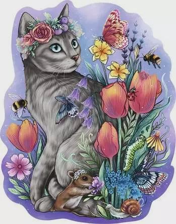 12000757 WOOD: Lovely Cat 150 pc Puzzle