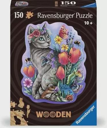12000757 WOOD: Lovely Cat 150 pc Puzzle