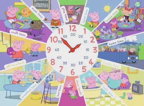 09510 Peppa Pig Tell the Time 60 Pc Puzzle
