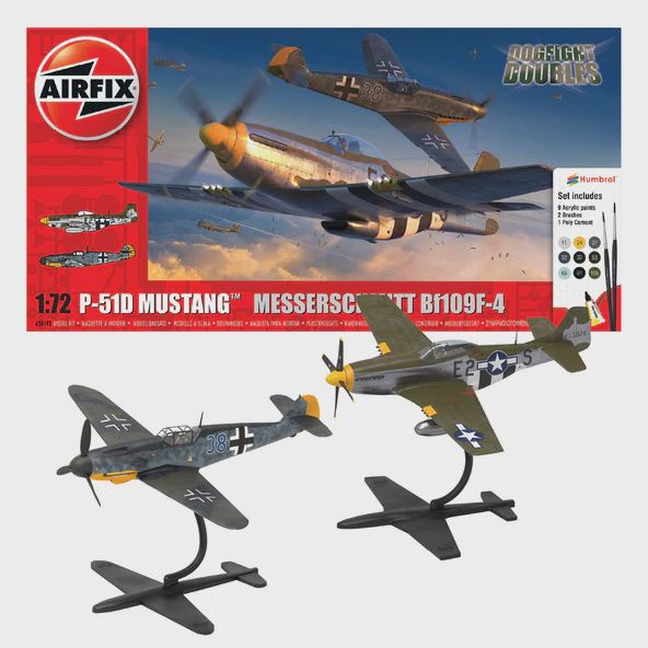 AIR50193 P−51D MUSTANG vs BF109F−4 DOGFIGHT