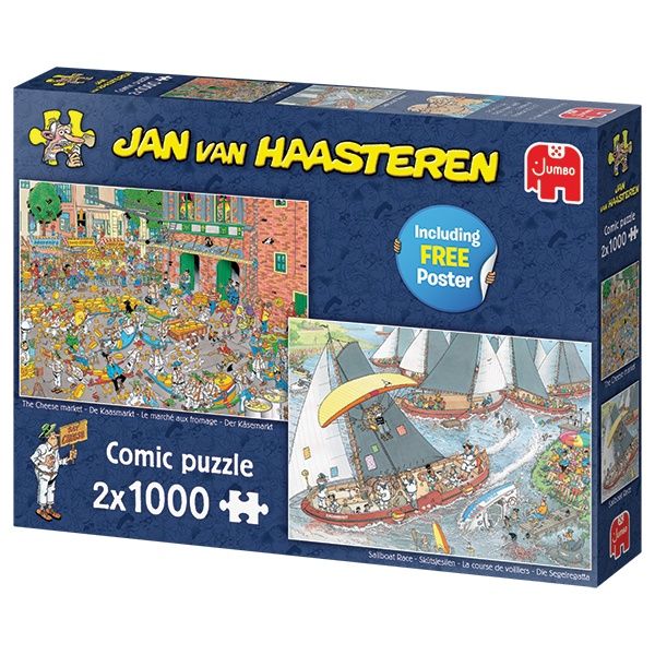 70-00037 2X1000 PCS, THE CHEESE MARKET &amp; SAILBOAT RACE, JVH