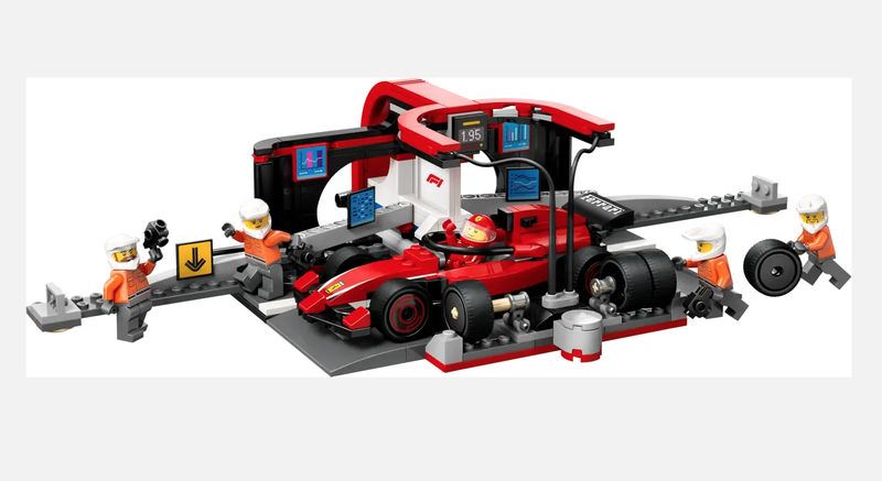 60443 F1® Pit Stop &amp; Pit Crew with Ferrari Car CS PK 3