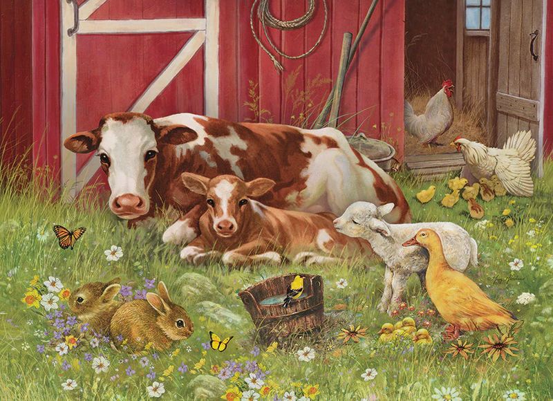 58899 Barnyard Family (tray)