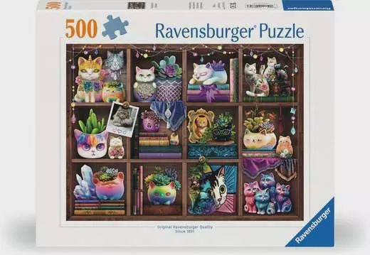 12000874 Cubby Cats and Succulents 500 pc Puzzle