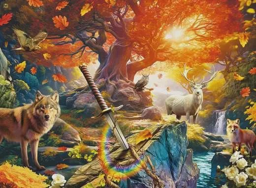 12001307 Excalibur Forest 500 Pc Puzzle