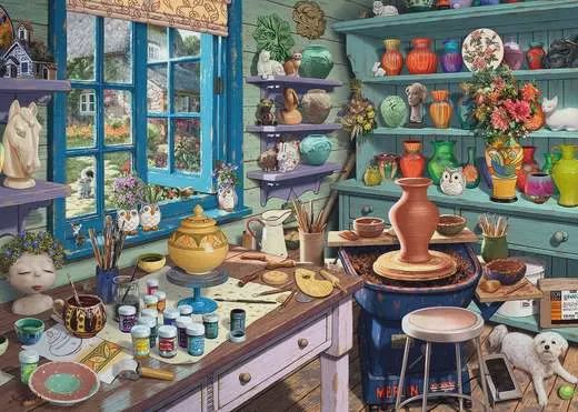 12001357 Pottery Studio Sanctuary 500Pc Puzzle LF