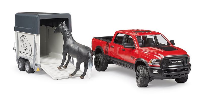 02501 RAM 2500 Pickup Truck w Horse Trailer and Horse