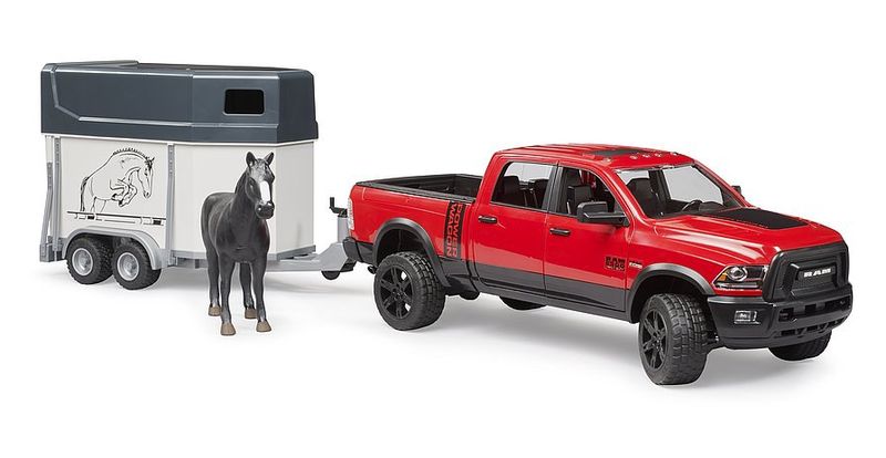 02501 RAM 2500 Pickup Truck w Horse Trailer and Horse