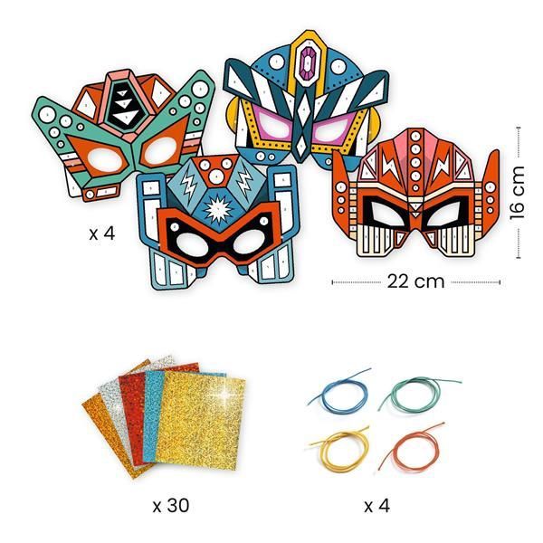 DJ07924 DIY / Mosaics and stickers / Robots (4 masks)