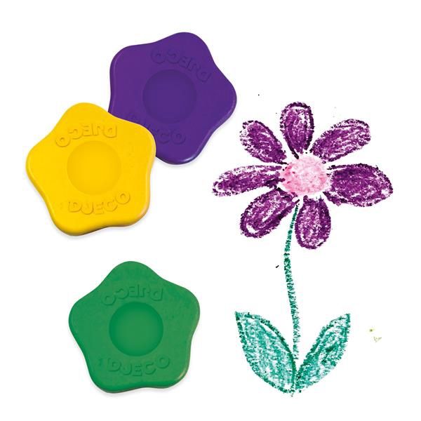 DJ09005 12 Flower crayons for toddlers