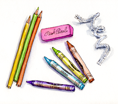 Art Supplies - Crayons, Markers