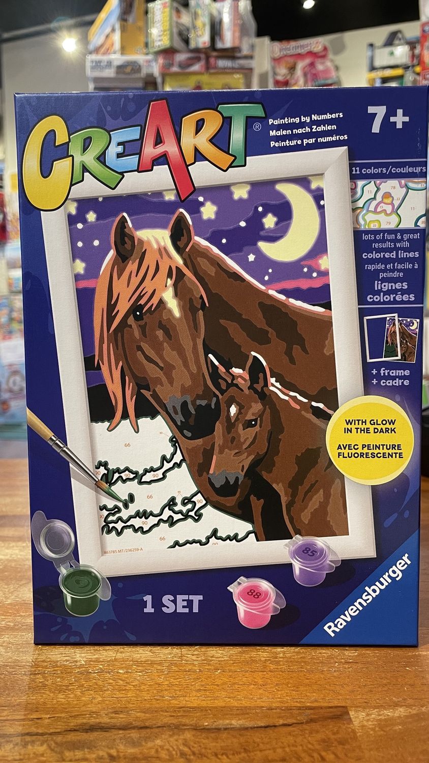 25937 CreArt: Horses at Midnight 12x18cm