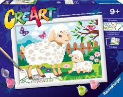 25974 CreArt: Sheep and Lamb 18x24cm