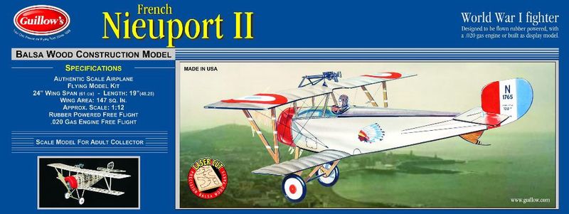 GUL0203 FRENCH NIEUPORT 11 BI-PLANE(24&#39;&#39;LASER CUT)