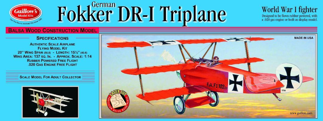 GUL0204 Fokker Dr-1 Tri Plane