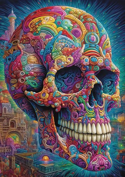 E-2210 Quirky Skull