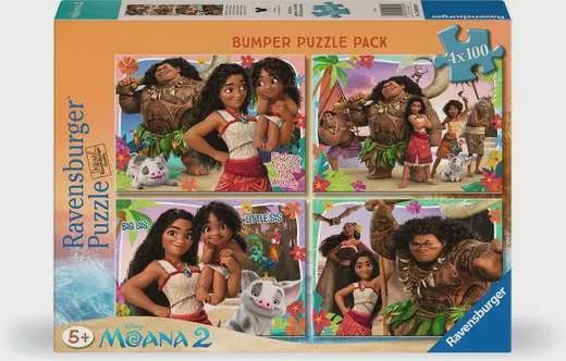 12004069 Moana Bumper Pack  4x100pc Puzzles