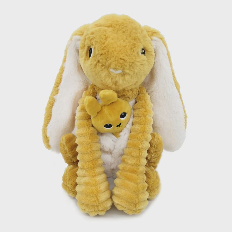 5-74005 Toudou rabbit mom and her baby / Mustard