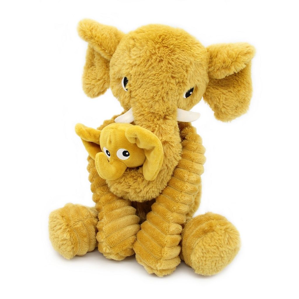5-72806 Dimoitou the elephant mom and her baby / Mustard