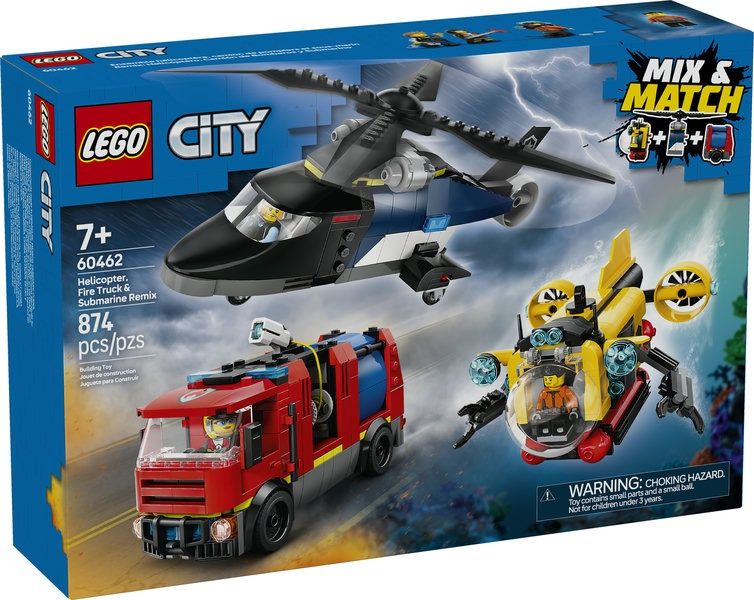 60462 Helicopter, Fire Truck &amp; Submarine Remix CS PK 2