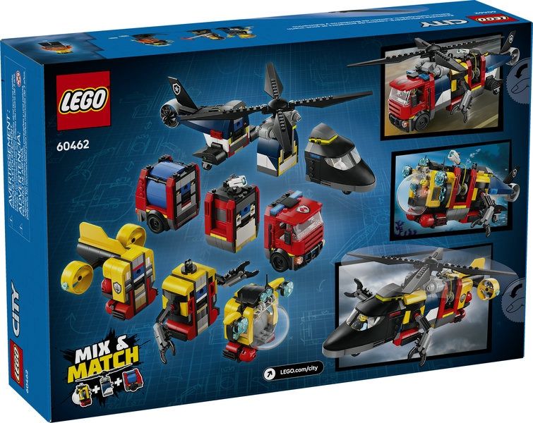 60462 Helicopter, Fire Truck &amp; Submarine Remix CS PK 2