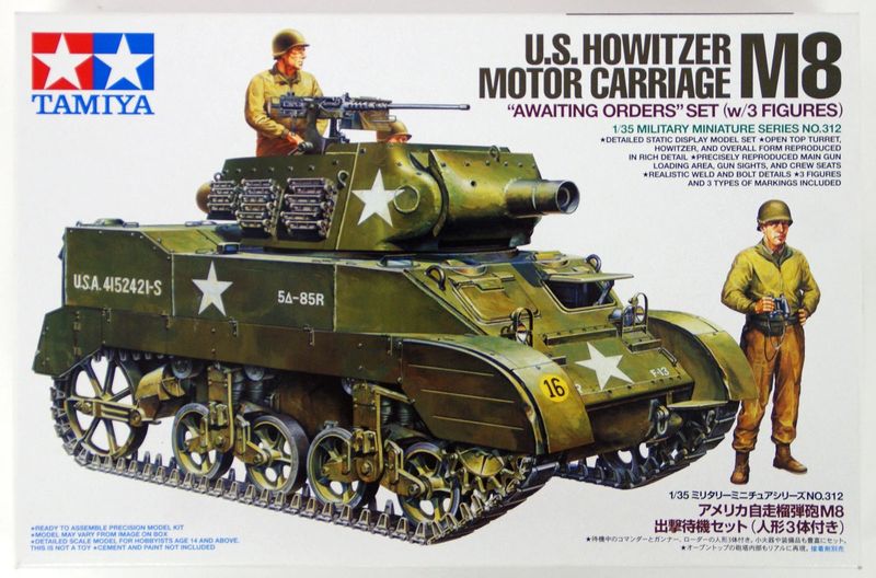 900-35312 TAM35312 US HOWITZERMOTOR CARRIAGE M8&quot;AWAITING ORDERS&quot; (1/35)