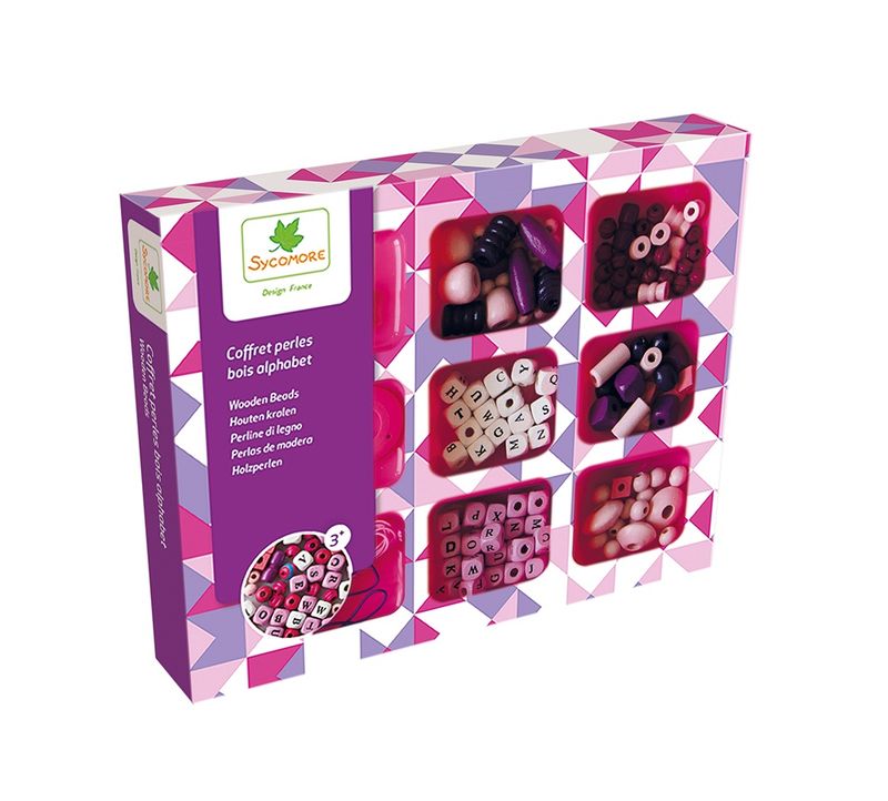 824CRE3267 Wooden beads - Alphabet