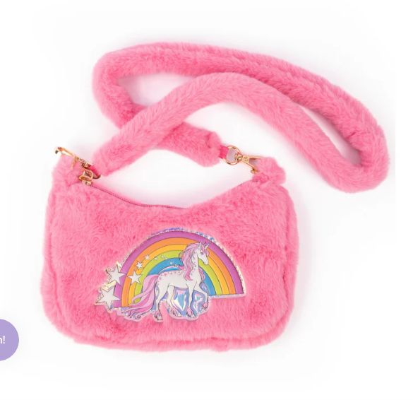 83328 Rainbow Cuddle Crossbody Purse, Pink