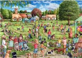 GIBG6348 Puzzle - 1000 pcs - The Village Dog Show (EN)