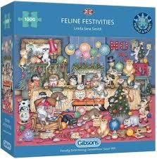GIBG6371 Puzzle - 1000 pcs - Feline Festivities (EN)