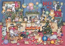 GIBG6371 Puzzle - 1000 pcs - Feline Festivities (EN)