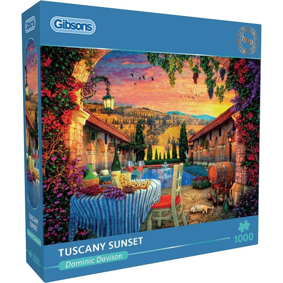 GIBG6386 Puzzle - 1000 pcs - Tuscany Sunset (EN)	1