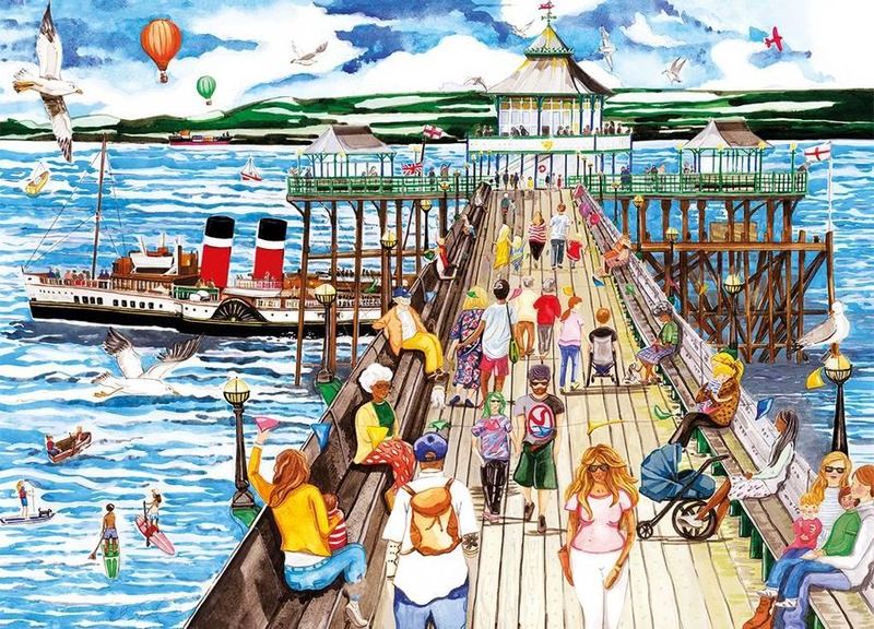 GIBG6412 Puzzle - 1000 pcs - Clevedon Pier (EN)