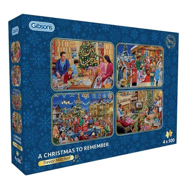 GIBG5068 Puzzle - 500 pcs - A Christmas to Remember (4 Puzzles) (EN)